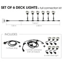 2026-Set6 - Kit 6 Mini Encastrés pour bois Ø4,5cm - 3000°K
