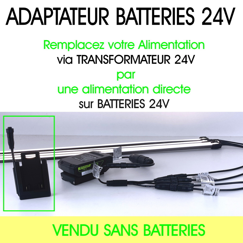 Kit Eclairage Parasols PRO : 4x Bandeau LED 1.1m (4x750 Lumens) sur batteries