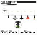 Guirlande 48m TEMPEST (Ampoules incassables) 96xE27/G45 LED 1W - 1700K