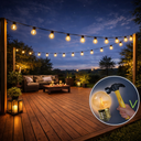 Guirlande 12m TEMPEST (Ampoules Incassables) 24xE27/G45 LED 1W - 1700K