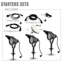 3636-Set3 - Kit 3 Projecteur Noir Alu TARGET 30 - 10W