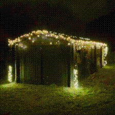 9522 - EXTENSION - Guirlande 60 LEDS (Flash) - 6 m - Fil Noir - Blanc Chaud 4000°K