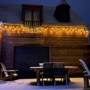 9540 - EXTENSION - Frange courte 60 LEDS (Fixe) - L 3 m x H 40 cm -  Fil Noir - Blanc Chaud 2200°K