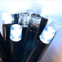 9533 - EXTENSION - Stalactite 60 LEDS (Flash) - L 2 m x H 55 cm -  Fil Noir - Blanc Froid 6500°K