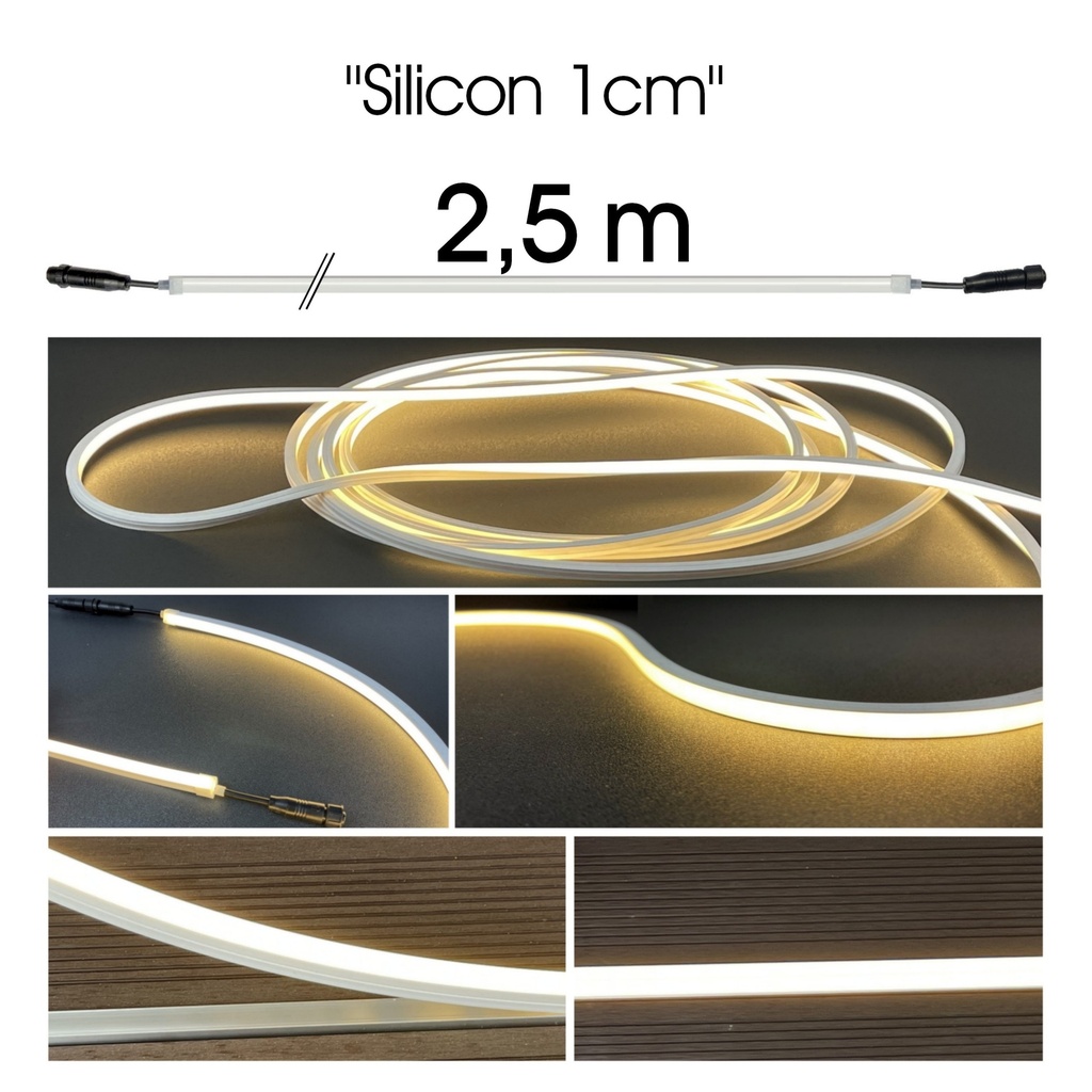 1126 - Siliconen lichtstrip - 2,5 m (in+uit)