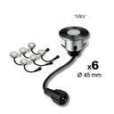 6 Spots encastrés pour bois Ø4.5cm - 3000°K