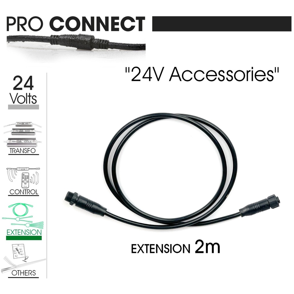 Rallonge 2m réseau 24V - Bandeaux LED (3000°K)