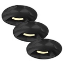 D313 - 33 Tapas de aluminio negro para foco de Ø6 cm 2036 - 3 ventanas