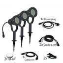 KIT 3 Projecteur Alu Noir TARGET10 - 4W