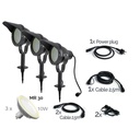 Z-3636-Set3 - JUEGO de 3 focos de aluminio negro TARGET 30 - 10 W