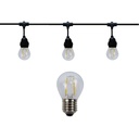 Guirlande 12m LIGHT WAY (Ampoules Transp.) 16xE27/G45 LED 1W -  3000K