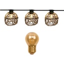 Guirlande 3m ROTIN NATUREL (Ampoules Antic) 6xE27/G45 LED 2W - 1700K