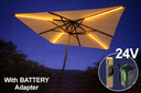 Kit Eclairage Parasols PRO Batteries : 4x Bandeau LED 1.1m (4x750 Lumens)