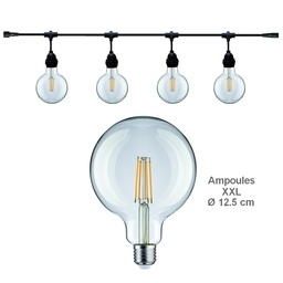 [8606-C923] Guirlande 6m DESIGN (Ampoules Transp.) 8xE27/G125 LED 1W - 2700K