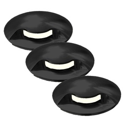 [D311] D311 - 3 schwarze Aluminium-Oberteile für Ø6cm Strahler 2036 – 1 Fenster