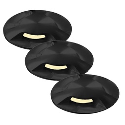 [D313] D313 - 33 Tapas de aluminio negro para foco de Ø6 cm 2036 - 3 ventanas