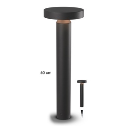 [4255] 4255 - Potelet noir diffuseur Rond - ht 60 cm