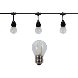 [8624-G42] Guirlande 24m LIGHT WAY (Ampoules Transp.) 32xE27/G45 LED 2W -  3000K