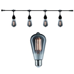 [8606-C721] Guirlande 6m MODERN GREY (Ampoules Fumées) 8xE27/ST64 LED 4,5W - 2100K