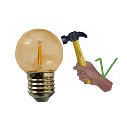 [G11x6] G11 - 6 Amp. Incassable E27/G55 Fil. LED 1W 1700K - Antic (Soit 2.95€/pc) (copie)