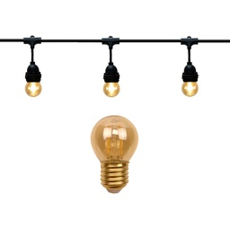 [8606-G33] Guirlande 6m ANTIC WAY (Ampoules Antic) 8xE27/G45 LED 2W - 1700K