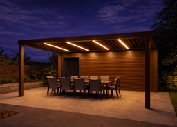 [1026] Kit Pergola Bandeaux LED : 4x2,5 m + Accessoires